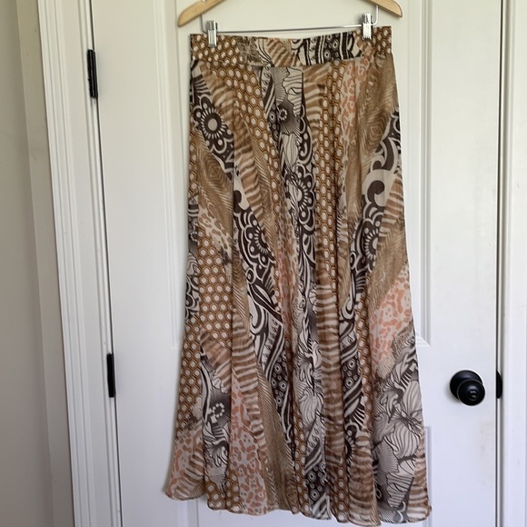 Chico’s Women’s Boho Maxi Skirt Neutral M - Picture 3 of 7
